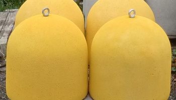 dissuasore panettone verniciato giallo stradale acrilico